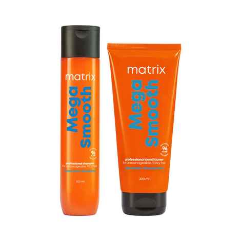 Buy MATRIX Mega Smooth Shampoo(350 ml) and Conditioner (200 ml) Combo with Shea Butter | Max Smoothness for 4 Days | Used by 1 Lakh Hairstylists* | For All Hair Types | Paraben Free - Purplle