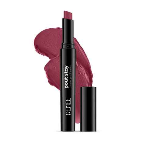Buy RENEE Poutstay Transfer Proof Lipstick, Smudgeproof & Transferproof, Long Lasting Matte Finish, Easy Glide Application, Infused with Hyaluronic acid, Vitamin E & SPF 20, 09 Kira, 2 gm - Purplle