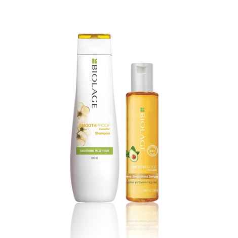 Buy BIOLAGE Smoothproof Shampoo 200 ml + BIOLAGE Smoothproof 6-in1 Deep Smoothening Serum (200 ml+100 ml) - Purplle