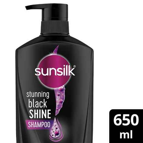 Buy Sunsilk Stunning Black Shine Shampoo, 650 ml - Purplle