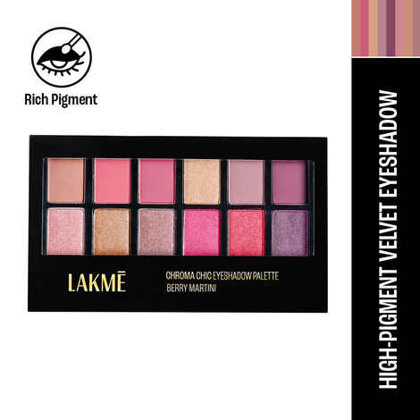 Buy Lakme Showstopper Collection Chroma Chic Eye Shadow Palette|| Berry Martini|| 12 gm - Purplle