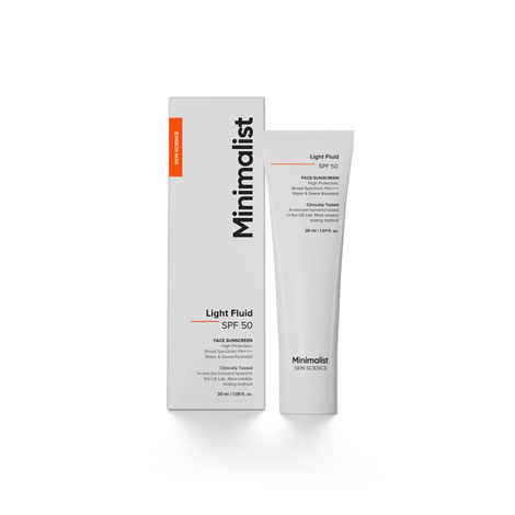 Buy Minimalist Light Fluid SPF 50 Face Sunscreen 30 ml - Purplle