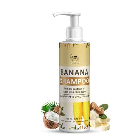 Buy TNW The Natural Wash Banana Shampoo for Frizz | Anti-Frizz Shampoo for All Hair Types | Banana Shampoo for Manageable Hair 200 ml - Purplle