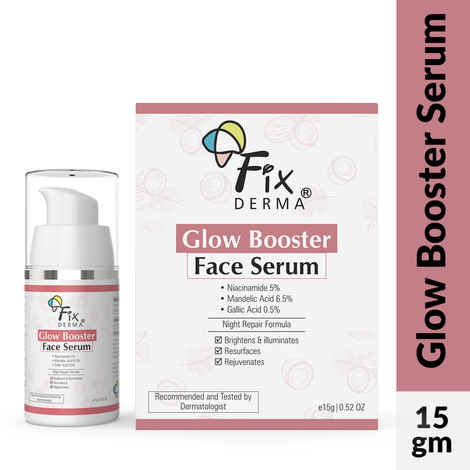 Buy Fixderma 5% Niacinamide Serum Glow Booster Face serum with 6.5% Mandelic Acid & 0.5% Gallic Acid | Skin Brightening Serum | Face Serum for Men & Women - 15 gm - Purplle