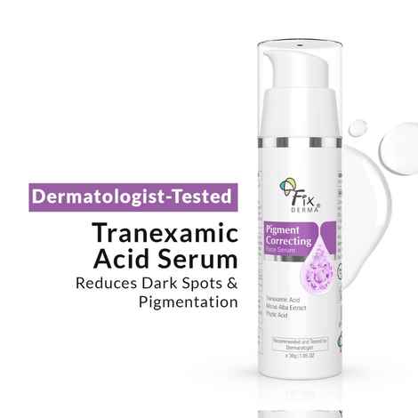 Buy Fixderma Tranexamic Acid Serum, Pigment Correcting Serum | Face Serum for Melasma, Hyperpigmentation & Acne Spots | Acne Serum | Face Serum for Men & Women - 30 gm - Purplle