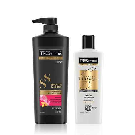 Buy Tresemme Smooth & Shine Shampoo (580 ml) + Tresemme Smooth & Shine Conditioner ( 190 ml ) combo - Purplle