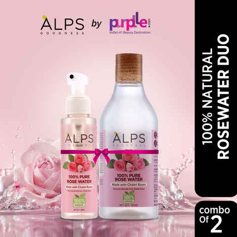 Buy Alps Goodness 100% Natural Rosewater Duo with Rosewater (100 ml) & Rosewater (305 ml) | No.1 Toner | Skin soothing | Hydrating - Purplle