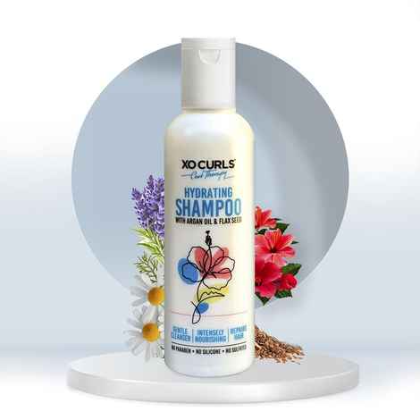 Buy Xo Curls Gentle, Hydrating Shampoo with excellent lather contains Argan Oil and Flax seed to give soft hair 200 ml - Purplle