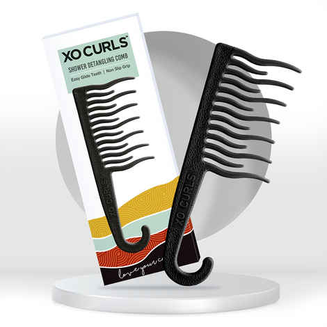 Buy Xo Curls Shower Detangling Comb - Black 1 Pc - Purplle