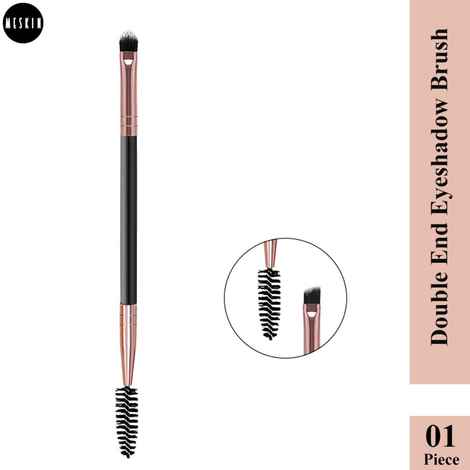 Buy MeSkin Dual-Ended Eyebrow Brush and Mascara Brush (Pack of 1) - Purplle