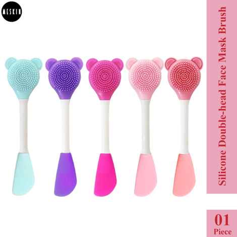 Buy MeSkin Dual-Sided Silicone Face Scrubber and Mask Applicator - (Assorted Colors, Pack of 1) - Purplle