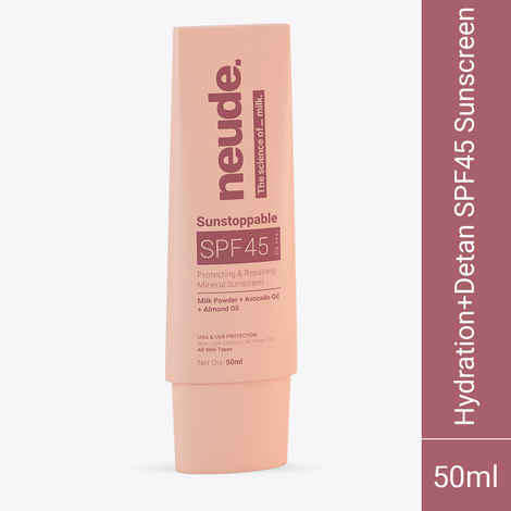 Buy Neude skin 3-in-1 SPF 45 PA+++ Glow Sunscreen 50 ml - No white cast - Sunstoppable - Purplle