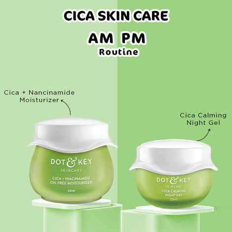 Buy Dot & Key CICA AM PM Combo | Moisturizer(60 ml), Night Gel(25 ml) - Purplle