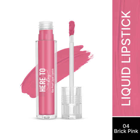 Buy Swiss Beauty Select Here To Stay Liquid Matte Lipstick with Kiss-Proof Formula | Infused with Vitamin E | Non-Transfer , Smudgeproof | 12-18 Hrs Stay 04 Brick Pink 3 ml - Purplle