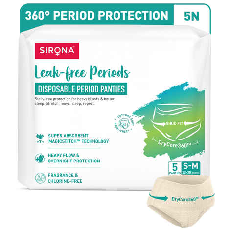 Buy Sirona Disposable period panties - S-M - Purplle