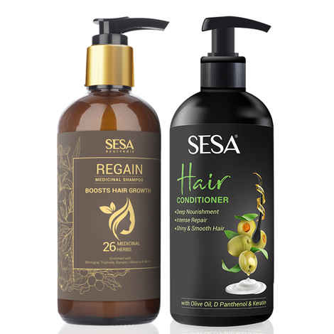 Buy Sesa Regain Shampoo (300 ml) and Conditioner (300 ml) Help Regrowth Revitalize and Restore for Fuller, Healthier Hair - Purplle