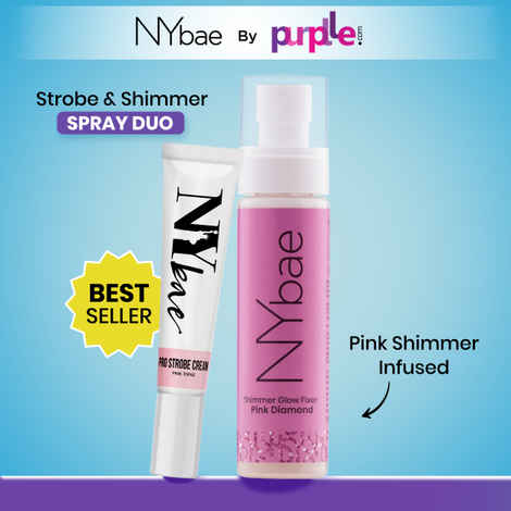 Buy NY Bae Strobe & Shimmer Spray Duo | Pink Topaz Strobe Cream | Pink Shimmer Setting Spray | Korean Glow | Long Lasting makeup | Dewy & Shimmery Finish | Highlighter | Glowing Makeup Kit - Combo of 2 - Purplle
