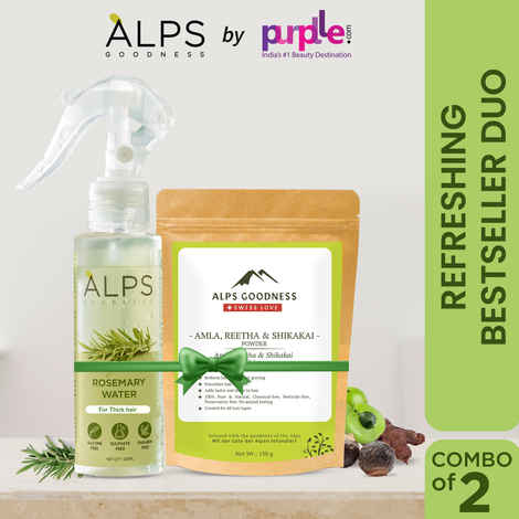 Buy Alps Goodness Hair Renewal Duo with Rosemary Water Spray (100 ml) & A mla Reetha Shikakai Powder | Hair Growth Experts | Long Thick Hair | Viral Rosemary Rinse | Hair mask - Purplle