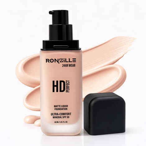 Buy 24HR Wear HD Perfect Matte Liquid Foundation SPF30 Ultra Comfort Mineral-40ml (Shade-301) - Purplle