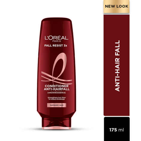 L'Oreal Paris Anti-Hair Fall Conditioner, Reinforcing & Nourishing for Hair Growth, For Thinning & Hair Loss, With Arginine Essence and Salicylic Acid, Fall Resist 3X, 180 ml