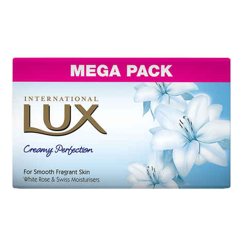Buy LUX International Creamy Swiss Moisturizer Bathing Soap|For Glowing Skin|Mega Pack, 4x125g - Purplle