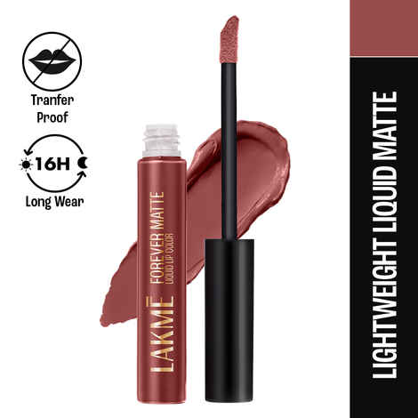 Buy Lakme Forever Matte Liquid Lip 34 Brown Sheer 5.6 ml - Purplle