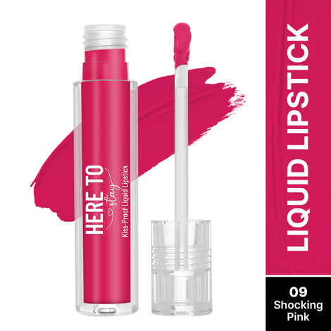 Buy Swiss Beauty Select Here To Stay Liquid Matte Lipstick with Kiss-Proof Formula | Infused with Vitamin E | Non-Transfer , Smudgeproof | 12-18 Hrs Stay 09 Shocking Pink 3 ml - Purplle