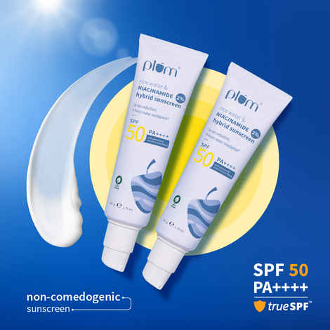 Buy Plum 2% Niacinamide Sunscreen SPF 50 PA+++ (50 gm) - Set Of 2 - Purplle