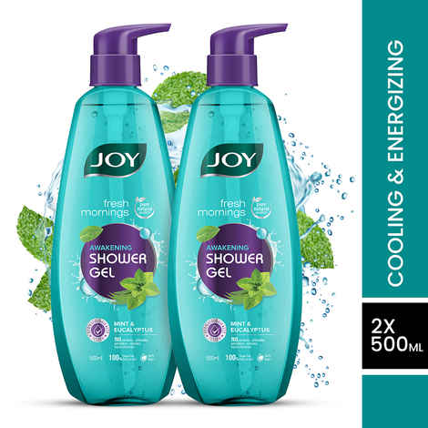 Buy Joy Fresh Mornings Awakening Shower Gel ( Body Wash ) - (500ml x 2) - Pack of 2 - Purplle