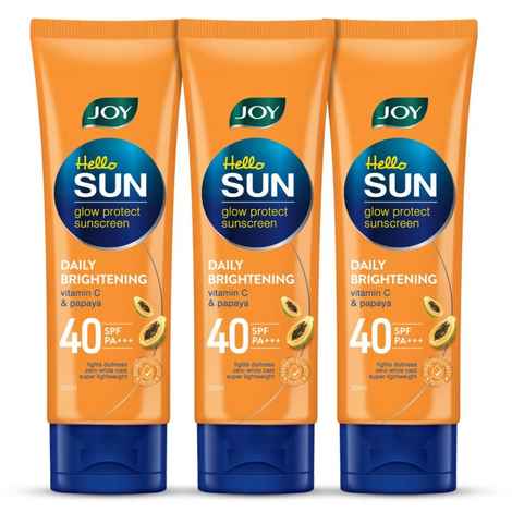 Buy Joy Hello Sun SunBlock & Anti Tan Lotion Sunscreen SPF 40 (3 x 60ml) - Pack of 3 - Purplle
