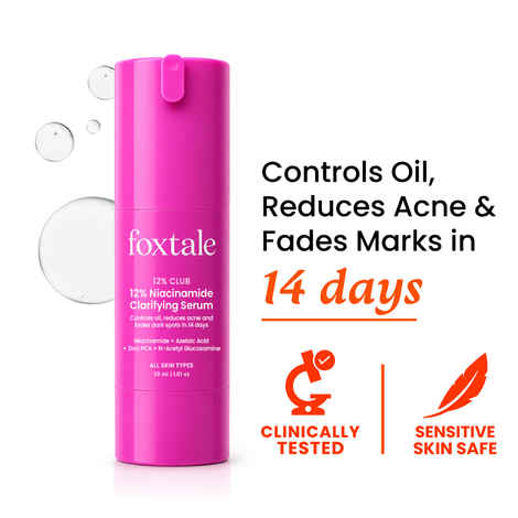 Buy Foxtale 12% Niacinamide Serum with Azelaic Acid for Oil Control & Brightening-30 ml - Purplle