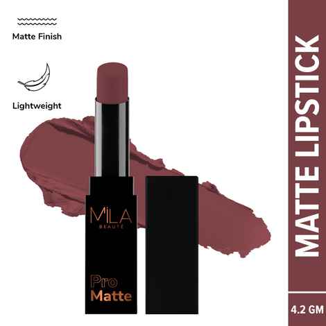 Buy MILA BEAUTE Pro Mattes Lipstick Luxurious Creamy Matte Texture - 20 Zeenat (4.2 gm) - Purplle
