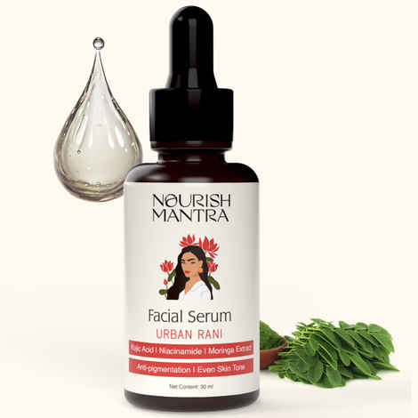 Buy Nourish Mantra Urban Rani Facial Serum with Moringa & Kojic Acid for Youthful and Spotless Skin - 30 ml - Purplle