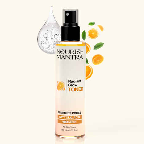 Buy Nourish Mantra Radiant Glow Toner with Glycolic Acid for Glowing Skin & Pore Tightening - 150 ml - Purplle