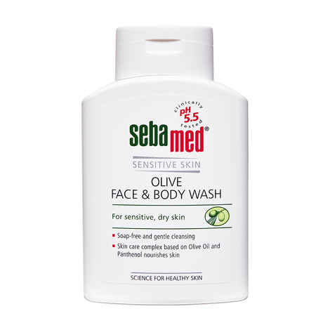 Buy Sebamed Olive Face & Body Wash|PH 5.5|Soap free|For sensitive dry skin|With Olive Oil and Panthenol - 1 Pc - Purplle