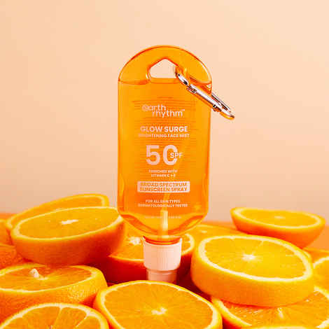 Buy Earth Rhythm Glow Surge Sunscreen Spray SPF 50 - 100 ml - Purplle