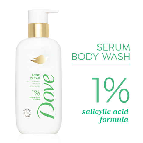 Buy Dove 1% Salicylic Acid Formula Acne Clear Serum Body Wash, 300 ml - Purplle