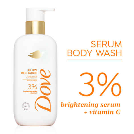 Buy Dove 3% Brightening Serum + Vitamin C Glow Recharge Serum Body Wash, 300 ml - Purplle