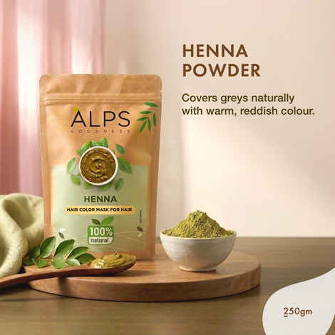 Buy Alps Goodness Henna Powder (250 gm) | 100% Natural Mehendi Powder | Sojat Mehendi | No Preservatives No added Chemicals | Henna Powder for Hair - Purplle