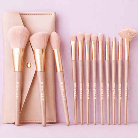 Buy Ronzille Oval Professional Premium Makeup Brush Set Of 12 Pc - Multicolor (COLOUR MAY VARY) - Purplle