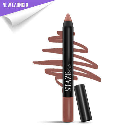 Buy Staze 9to9 Pout On Matte + Smudgeproof Lip Crayon | Non-Drying & Transferproof | Pigmented Matte Finish | 12-Hour Stay | Lightweight | 05 Cocoa Loco | 3.5 gm - Purplle