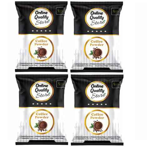 Buy Online Quality Store Coffee Body Scrub - 400 gm (Set of 4) |Online Quality Store Coffee Body Scrub|Tan Removal Coffee Powder Skin & Hair|Coconut|Oily/Normal Skin {Coffee_400 gm} - Purplle