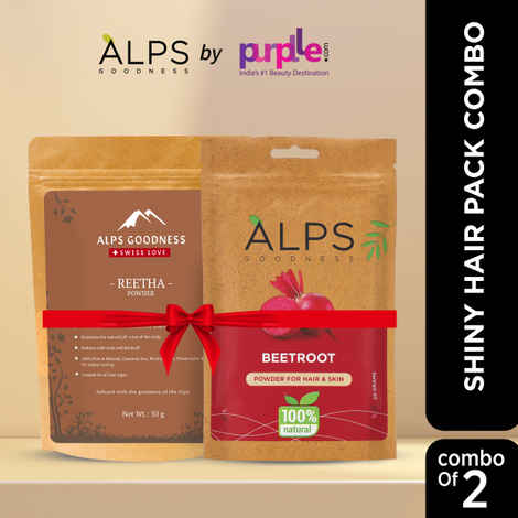 Buy Alps Goodness Shiny Hair Pack Combo | Beetroot Powder 50 gm | Reetha 150 gm - Purplle
