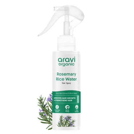 Buy Aravi Organic Rosemary Water Hair Spray for Hair Growth | Natural Scalp Treatment | Promotes Healthy Follicles & Thicker Hair | Refreshing & Lightweight | Suitable for All Hair Types – 100 ml - Purplle