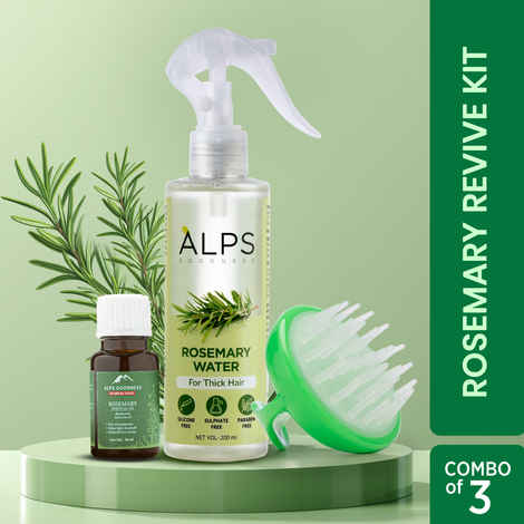 Buy Alps Goodness Rosemary Revive Kit I Rosemary Water Spray (200 ml) & Rosemary Essential Oil (30 ml) & Scalp Massager I Hair Growth Expert I Improves Scalp Health - Purplle