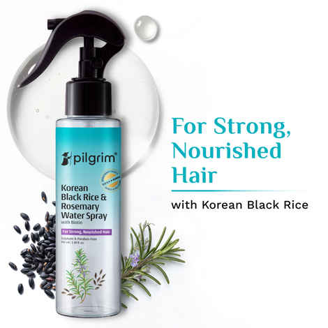 Pilgrim Korean Black Rice & Rosemary Water Spray With Biotin for Strong, Nourished Hair, 100 ml