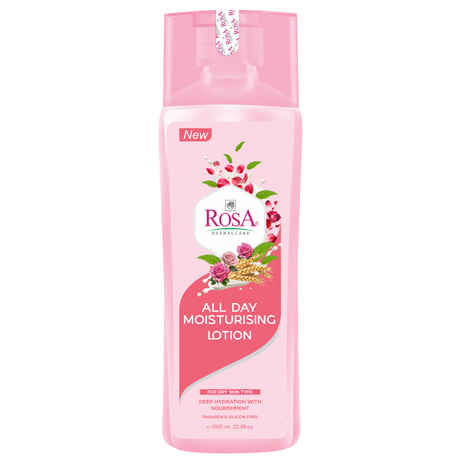 Buy ROSA All Day Body Moisturising lotion 500 ml I Rose, Honey & Wheat Germ Oil I For soft and smooth skin I Pack of 1, Unisex - Purplle