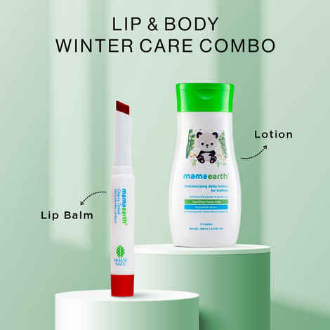 Buy Mamaearth Lip & Body Winter Care Combo 1 (Cherry Tinted Lip Balm (2 gm) + Moisturizing Daily Lotion (200 ml)) - Purplle