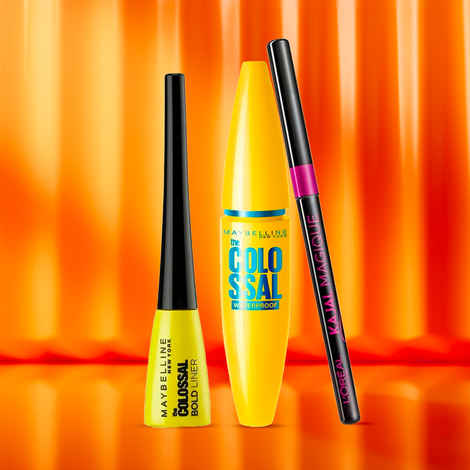 Buy L'Oreal Paris x Maybelline New York Smoky Eye Kit (L'Oreal Paris Kajal Magique (0.35 gm) + Maybelline New York Colossal Bold Eyeliner, Black, (3 gm) + Maybelline New York The Colossal Waterproof Mascara - Black (10 gm)) - Purplle