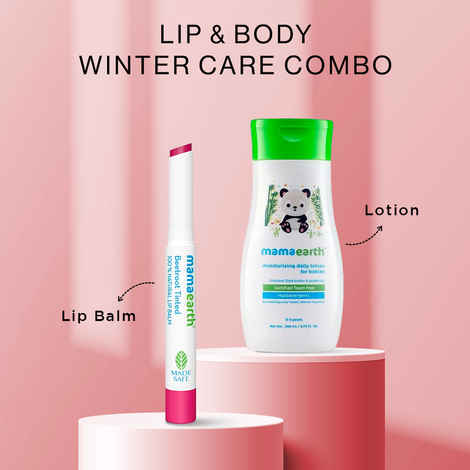Buy Mamaearth Lip & Body Winter Care Combo 2 (Beetroot Tinted Lip Balm (2 gm) + Moisturizing Daily Lotion (200 ml)) - Purplle